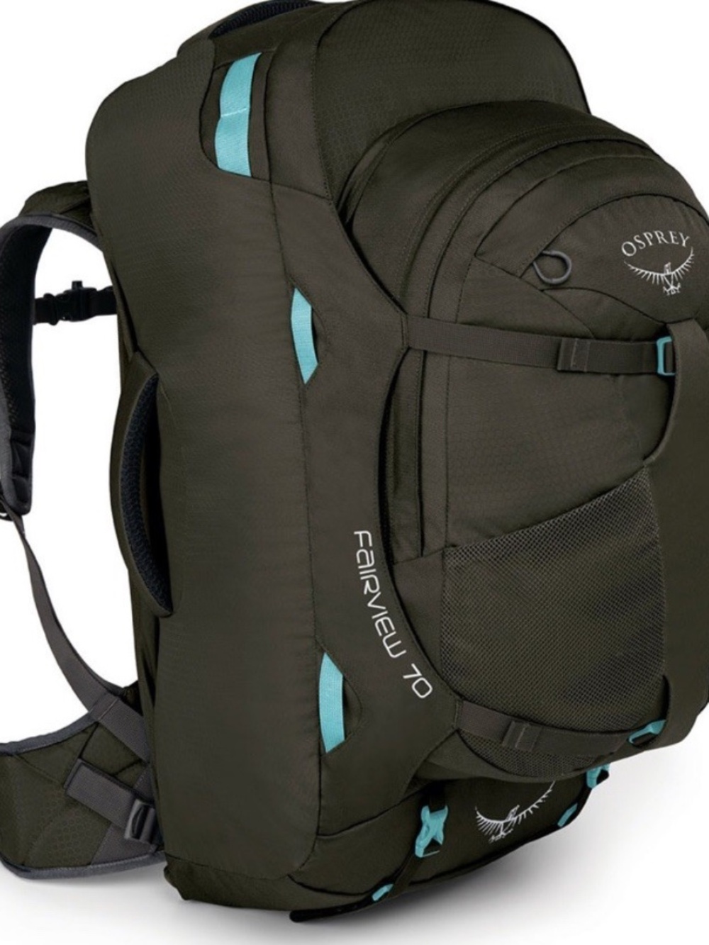 Fairview 70L Travel Backpack in Green Olive / Blue Authentic❤️ - Picture 2 of 12
